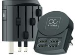 Skross, Adattatore Da Viaggio 4× Usb Alpha Universale In Tutto Il Mondo, Nero