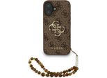 Etui Guess 4G Strap 4G Classic Logo Na Iphone 16 - BrąZowe
