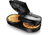Ferro Per Waffel Arendo, Piastra Per Waffel Duo Con 2X Piastre Per Waffel, Waffel Belgi E Forma Di Cuore, Doppia, 1400 W, Regolazione Continua Della Temperatura, Rivestimento Antiaderente, Acciaio Inox, Senza Bpa
