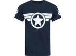 Captain America - Maglietta "Super Soldier"" Da Uomo NS5471 (S) (Blu Navy)"