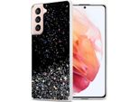 Cadorabo Cover Per Samsung Galaxy S21 5G Cover Protettiva In Nero Custodia Per Telefono Cellulare Tpu Custodia Glitter Cover Glitter