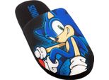 Sonic The Hedgehog - Pantofole Da Uomo NS6568 (43 Eu - 44,5 Eu) (Nero)