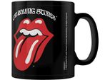 The Rolling Stones - Tazza Da Caffè "Retro"", Lingua PM2936 (Taglia Unica) (Nero/Rosso)"