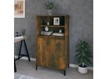 Maison Exclusive - Credenza Alta In Rovere Affumicato 60X36X110 Cm Materiale Ligneo