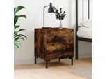 Maison Exclusive - Comodino In Rovere Affumicato 40X35X47,5 Cm Materiale Ligneo