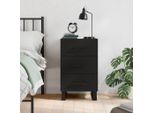 Maison Exclusive - Comodino Nero 40X40X66 Cm Materiale Ligneo
