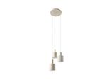 Lindby Lampada A Sospensione Ovelia, Beige, 3 Luci, Metallo, E27
