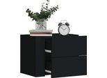 Maison Exclusive - Comodini Da Parete 2 Pezzi Nero 45X30X35 Cm