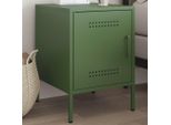 Maison Exclusive - Comodino Verde Oliva 36X39X50,5 Cm Acciaio