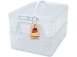 Scatola Da Trasporto Intirilife Contenitore Per Torte E Cupcake A 2 Piani In Plastica Bianca - 36,1 X 26,1 X 21,2 Cm - Contenitore Da Trasporto Per Muffin Scatola Per Torte