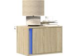 Maison Exclusive - Comodino Da Parete Con Luci Led In Rovere Sonoma