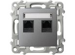 Presa Doppia Per Computer, Cat. 5E Mmc Szafir Grey Ospel