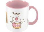 Pusheen - Tazza Da Caffè "Baked With Love"", Interno Bicolore PM12301 (12 Cm X 8,7 Cm X 10,5 Cm) (Bianco/Rosa)"