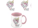 Hello Kitty - Tazza Da Caffè "Ice Cream"", Interno Bicolore PM12434 (Taglia Unica) (Bianco/Rosa)"