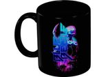 Blue Beetle - Tazza Da Caffè "Palm Trees"" PM12463 (Taglia Unica) (Nero/Blu)"
