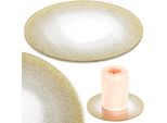 Portacandele In Vetro Color Oro Per Composizioni Decorative Con Candele Portacandele