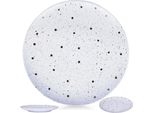 Piatto Piano, Maculato, Bianco, Nero, Oro, Grande, Piatto, 26,5 Cm