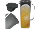 Brocca In Plastica Per Bevande, Acqua, Succhi, Limonata, Con Coperchio, 1,8 L