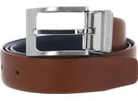 Ted Baker Cintura Karmer Reversible Leather Belt W90 Tan Marrone Blu Scuro