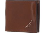 Ted Baker Pelle Portafoglio Embossed Corner Leather Bifold Coin Wallet Tan Marrone Chiaro