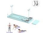 Pilates Reformer 4-In-1 Pilates Trainer, 2 Pezzi, Con Timer, Tavola Multifunzionale Per Muscoli Addominali Per Casa E Palestra, Verde