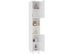 Syfax™ Mobile Da Bagno Bianco 30X30X179 Cm In Legno Multistrato