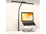 Lampada Da Scrivania A Led Con Morsetto, Dimmerabile, 5 Temperature Di Colore, Protezione Per Gli Occhi Regolabile, Lampada Da Tavolo Per Ufficio, Lettura, Studio