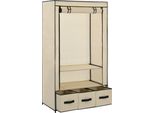 Vidaxl Armadio Crema 87 X 49 X 159 Cm Tessuto