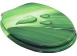 Vidaxl Coperchio A Chiusura Morbida Per Wc Mdf Design A Goccia D'acqua Verde