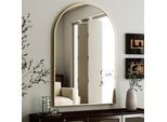 Specchio Da Parete Bombato 24"X36"" – Specchio Da Bagno, Specchio Cosmetico Con Cornice In Metallo Per Camera Da Letto, Ingresso E Soggiorno, Oro, 91 Cm, 61 Cm"