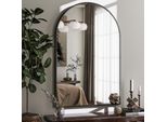 Specchio Da Parete Bombato 20"X30"" – Specchio Da Bagno, Specchio Cosmetico Con Cornice In Metallo Per Camera Da Letto, Ingresso E Soggiorno, Nero, 76 Cm, 51 Cm"