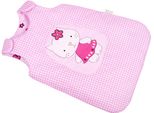 Sacco A Pelo Per Bambole Fino A 45 Cm - Collezione Bobo - Rosa A Scacchi Con Gattino