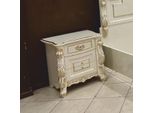 Casa Padrino Comò Barocco Con 3 Cassetti Bianco / Oro - Mobili Barocchi