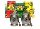 Set Da Tè Yerba Mate Con Tazza In Acciaio Inossidabile - Tè Mate Con Guaranà 200 G - Yerba Mate200 G - Yerba Mate Limone 200 G - Bombilla