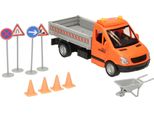 Lavori Di Costruzione Di Autocarri Con Luci E Suoni