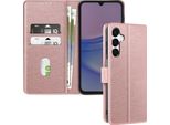 Avizar, Custodia In Ecopelle Con Funzione Di Supporto Per Samsung Galaxy A16, Oro Rosa