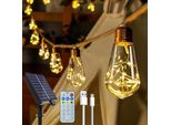 Solarfee Luci Da Esterno 24 Lampade S17 12 M Resistenti Alle Intemperie 8 Modalità Timer Dimmerabile Decorazione Vintage Giardino Balcone Terrazza Festa Di Nozze