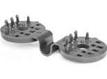 Bradas Clip Per Rete, Tessuto Bungee Cord Clips, Grigio, Confezione Da 10 - BR-BCK4-GY10B
