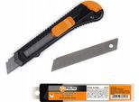 Coltello Per Carta Da Parati In Plastica 18 Mm + Lame Per Coltello 18 Mm 0,5 Mm (10 Pezzi) Polax