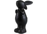 Dekofigur Am Design "Hase Aus Polyresin", Schwarz, B:7,2Cm H:18Cm, Polyresin, Dekofiguren, Osterdekoration