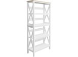 Aktenregal Otto Home "Silba", Weiß (Weiß, Eichefarben), B:76Cm H:161Cm T:30Cm, Holzwerkstoff, Regale, Aktenregal, BüCherregal, 4 FäCher, Landhausstil, HöHe 161 Cm