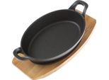 Padella E Sottopentola In Ghisa All'grill 21X15,5 Cm Ovale Nero