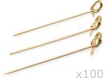 Spiedini Di Legno Con Nodo 10,5 Cm 'Party Picker' - Sacchetto Da 100 - Bambù