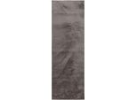 Tappeto Di Pelliccia Peloso Grigio 80X300 Cm Runner Per Il Soggiorno Antiscivolo Lavabile Ad Alto Pelo Benuta Fluffy Plush Shaggy Soft