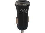 Myway Caricabatterie Da Auto Usb 2A+Usb-C 1M Nero Taglia Unica / Spina Ue 220V Nero Taglia Unica
