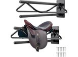 Succebuy Portasella Con Guida Per Imbottitura, 23,8X12,6X10,2 Pollici, 2 Pacchetti Di Portasella A Parete, Robusto Portasella In Acciaio, Portasella Occidentale E Inglese Per Stalla, Fienile.