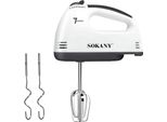 Sokany, Frullatore A Immersione 180 W, 7 Velocità, Fruste In Acciaio Inossidabile, Compatto E Pulito, Nero/Bianco