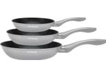 Signature, Set Di 3 Padelle 20 / 24 / 28 Cm Con Rivestimento Antiaderente Minerale, Grigio