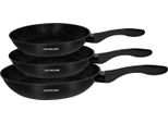 Signature, Set Di 3 Padelle 20 / 24 / 28 Cm Con Rivestimento Antiaderente Minerale, Nero