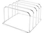 Porta Taglieri Organizer, Supporto Taglierina In Acciaio Inox, 4 Scomparti Per Il Piano Di Lavoro Della Cucina